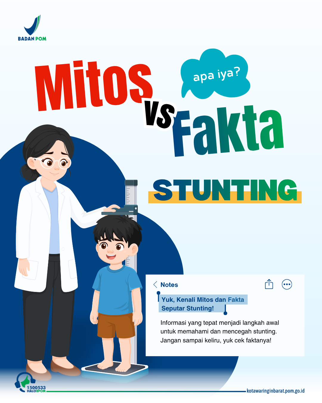 Tahukah kamu? Masih ada anggapan keliru tentang stunting, seperti anak pendek pasti karena keturunan atau anak yang aktif tidak perlu dipantau pertumbuhannya. Yuk, kenali mitos dan faktanya agar pencegahan stunting bisa dilakukan sejak dini!